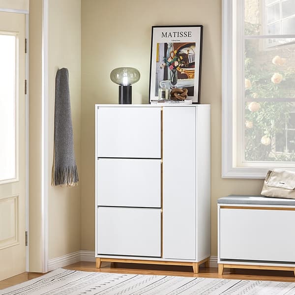 Rootz 3 -fackskorskåp - Lagringsarrangör - sko rack - dammfri åtkomst - 59 cm x 115 cm x 40 cm
