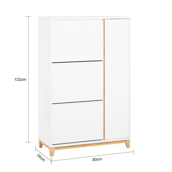 Rootz 3 -fackskorskåp - Lagringsarrangör - sko rack - dammfri åtkomst - 59 cm x 115 cm x 40 cm