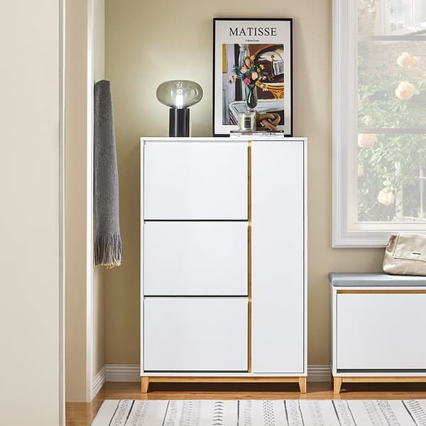 Rootz 3 -fackskorskåp - Lagringsarrangör - sko rack - dammfri åtkomst - 59 cm x 115 cm x 40 cm