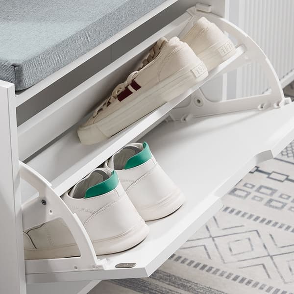 Rootz Entryway Shoe Cabinet - Shoe Storage - Shoe Organizer - Space Savering Design - 60x52x24cm