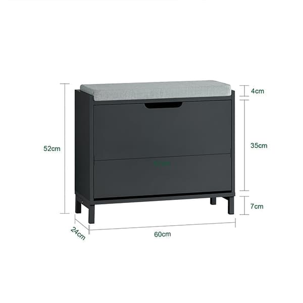 Rootz Shoe Cabinet - Shoe Storage - Entryway Organizer - Rumbesparende design - 60x52x24cm