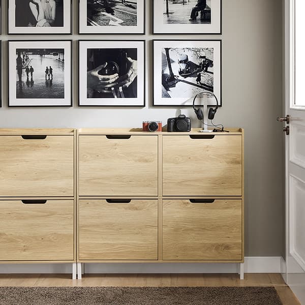 Rootz Shoe Storage Cabinet - Shoe Rack - Entryway Organizer - Stability & Space - MDF/Metal - 100cm x 90 cm x 19 cm