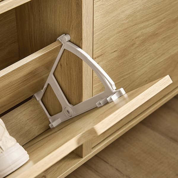 Rootz Shoe Storage Cabinet - Shoe Rack - Entryway Organizer - Stability & Space - MDF/Metal - 100cm x 90 cm x 19 cm