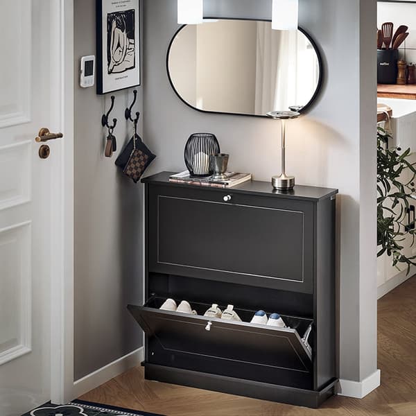 Rootz Shoe Storage Cabinet - Shoe Organizer - Entryway Shoe Rack - Rumbesparende design - 76x79x18cm