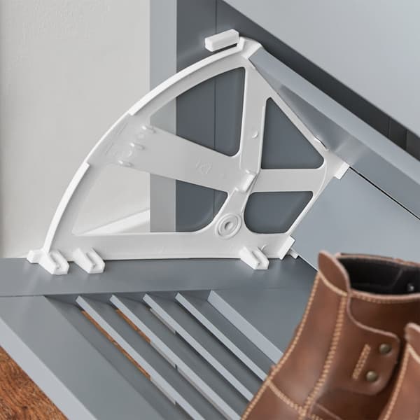 Rootz Shoe Storage Cabinet - Footwear Organizer - Entrance Space Saver - Compact Design - 80x108x25cm - Vægmonterbar for forbedret stabilitet
