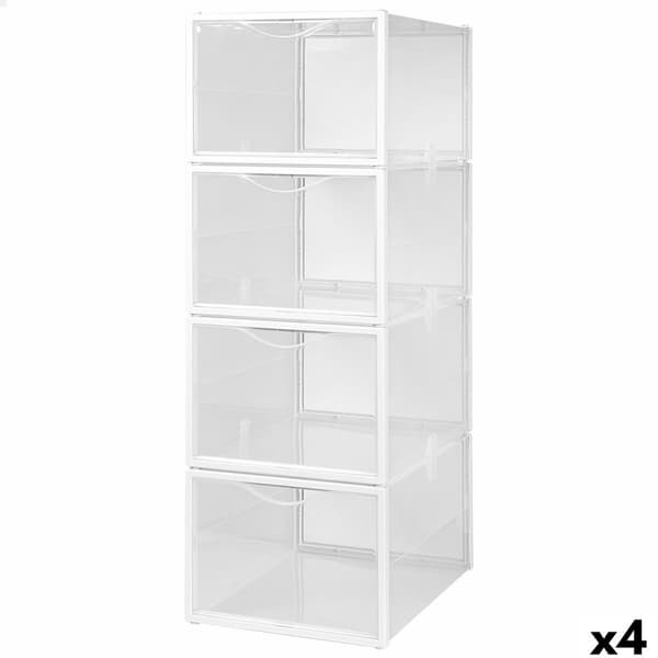 Pinottava kenkälaatikko Max Home polypropeeni ABS 25 x 18,5 x 35 cm (4 osaa)