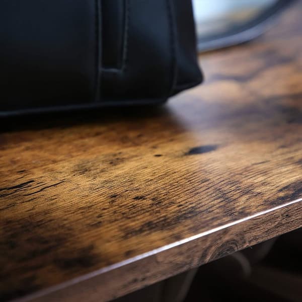 Kenkäteline, kenkähylly, 100x30x72 cm, vintage ruskea-musta.