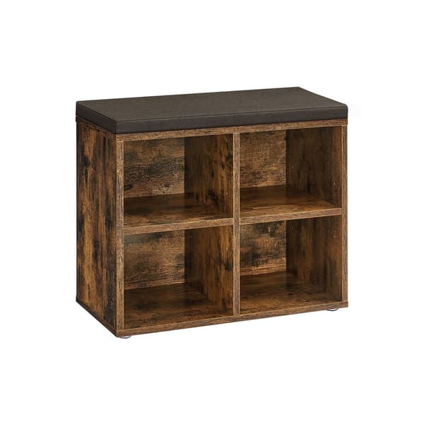 Sittbänk, Skobänk, LHS023K03, 30,5x59,6x48 cm, Vintagebrun-Kastanjbrun.