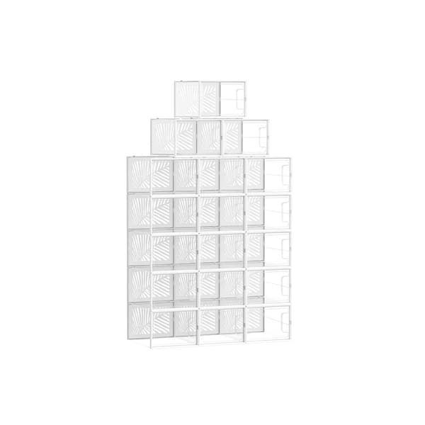 Skotøjskasser, SONGMICS, 35x25,5x19 cm, Transparent-Sort.