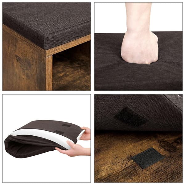 Sitzbank, VASAGLE LHS15WT, 30x105 cm, Brun