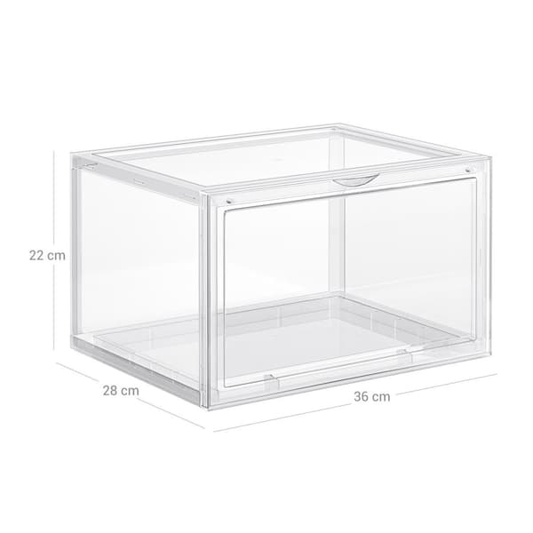 Skotøjskasse, SONGMICS, 36x28x22 cm, Transparent