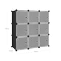 Miniatyrbild 6 av 6: Hyllsystem, SONGMICS LPC116WS, 93x31x93 cm, Vit