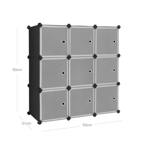 Hyllsystem, SONGMICS LPC116WS, 93x31x93 cm, Vit