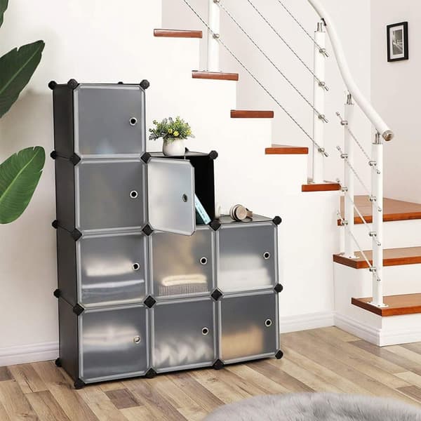 Hyllsystem, SONGMICS LPC116WS, 93x31x93 cm, Vit