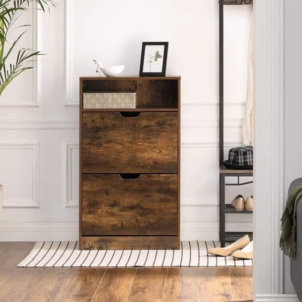 Sko Skab, LBC040X01, 60x24x102 cm, Brun