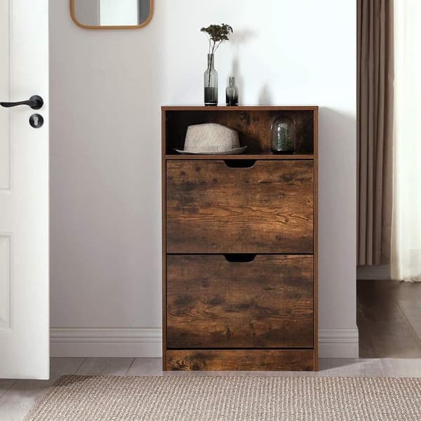 Sko Skab, LBC040X01, 60x24x102 cm, Brun