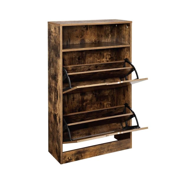 Sko Skab, LBC040X01, 60x24x102 cm, Brun