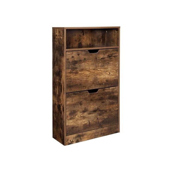 Sko Skab, LBC040X01, 60x24x102 cm, Brun