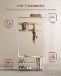 Miniatyrbillede 6 af 6: Garderobestativ, VASAGLE HSR409B01, 30x85 cm, Hvid