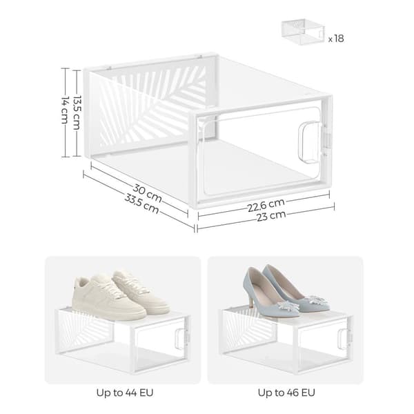 Skoboxar, SONGMICS, 33.5x23x14 cm, Transparent-Vit
