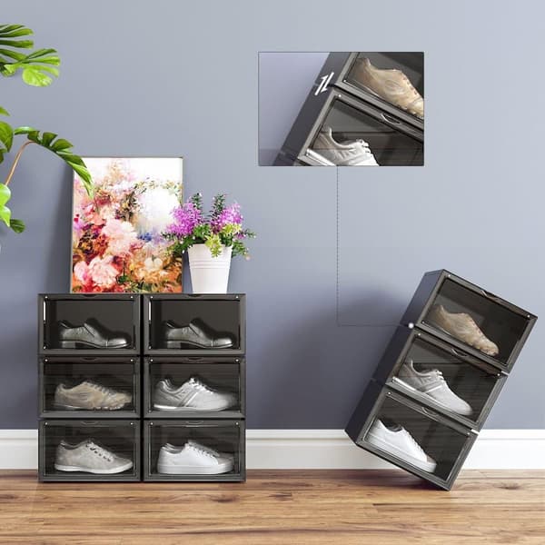 Skobox, SONGMICS, 36x28x22 cm, Sort