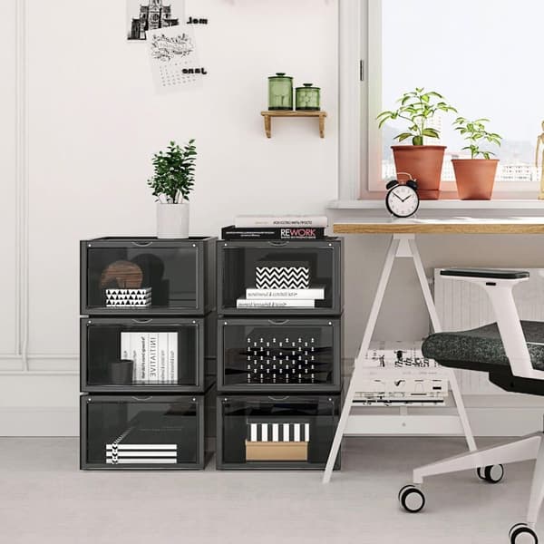 Skobox, SONGMICS, 36x28x22 cm, Sort
