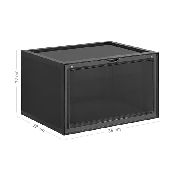 Skobox, SONGMICS, 36x28x22 cm, Sort