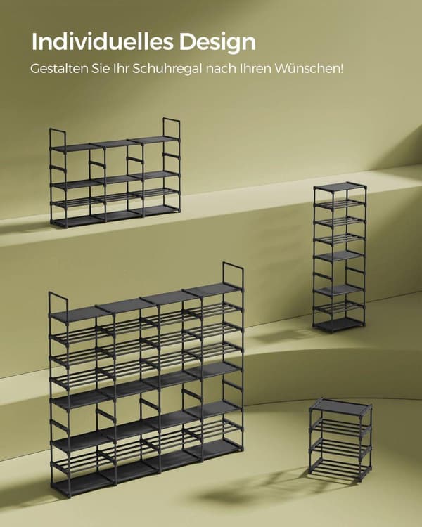 Sko Rack, SONGMICS, 171x29 cm, Sort