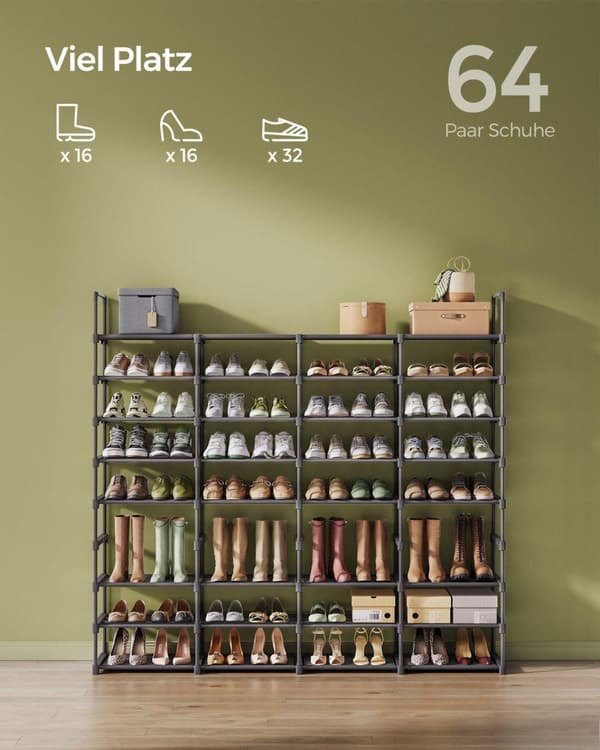 Sko Rack, SONGMICS, 171x29 cm, Sort