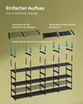 Miniatyrbillede 8 af 8: Sko Rack, SONGMICS, 171x29 cm, Sort