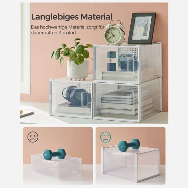 Skolåda Set, SONGMICS, 35x25 cm, Transparent