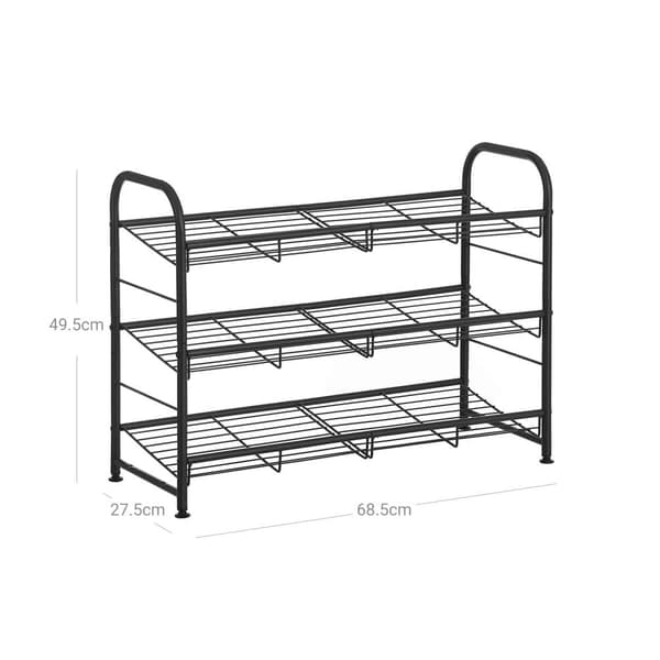 Skohylla, SONGMICS, 68,5x27,5x49,5 cm, Svart