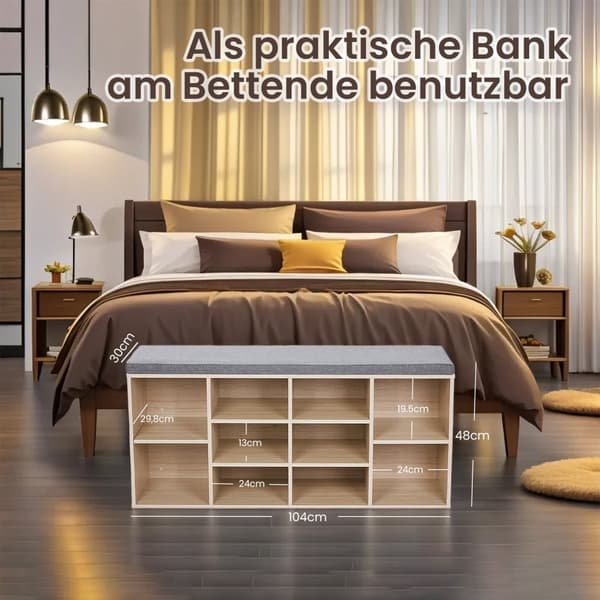 Skobænk - Sofa med lagerplads kombineret med skostativ
