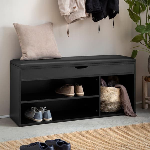 Rootz Modern Cloakroom Bench - Entrway Seat - Shoe Organizer - runsaasti säilytystilaa - 104 cm x 51cm x 32 cm