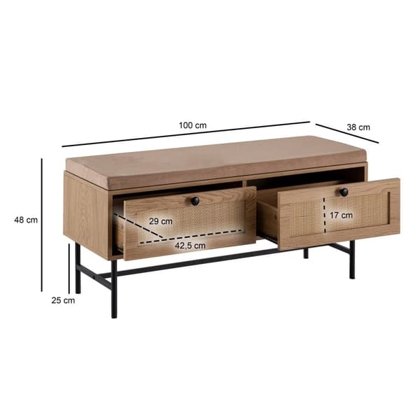 Rootz Modern Coat Bench - Storage Seat - Entryway -järjestäjä - Tilavat laatikot - 100 cm x 48 cm x 38cm