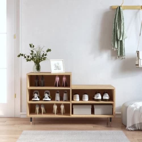 Skohylla sonoma-ek 102x36x60 cm konstruerat trä