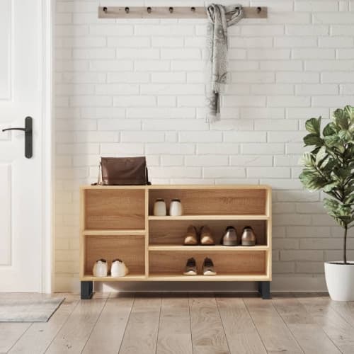 Skohylla sonoma-ek 102x36x60 cm konstruerat trä
