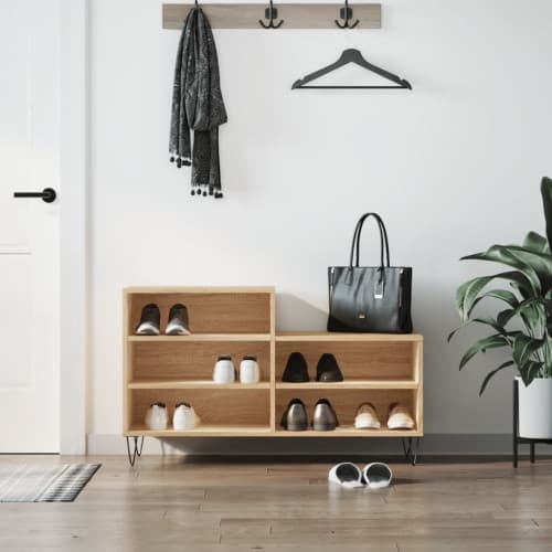 Skohylla sonoma-ek 102x36x60 cm konstruerat trä