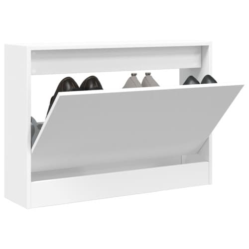 Skohylla vit 80x21x57 cm konstruerat trä