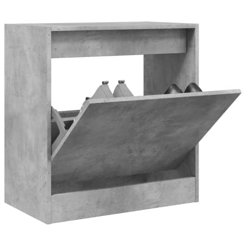 Skohylla betonggrå 60x34x63,5 cm konstruerat trä
