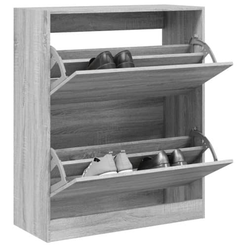 Skoskåp grå sonoma 80x34x96,5 cm konstruerat trä