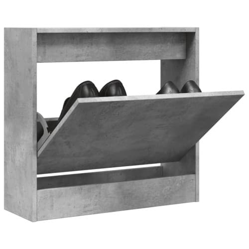 Skohylla betonggrå 60x21x57 cm konstruerat trä