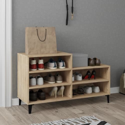 Skohylla sonoma-ek 102x36x60 cm konstruerat trä