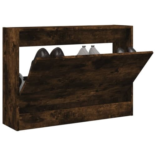 Skohylla rökfärgad ek 80x21x57 cm konstruerat trä