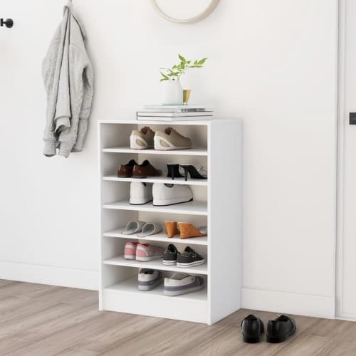 Skoskåp vit 60x35x92 cm konstruerat trä