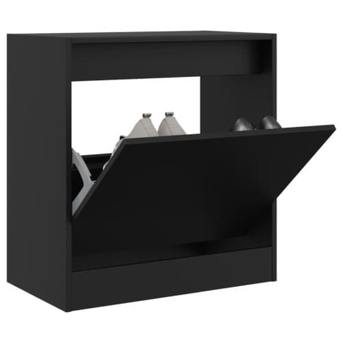 Skohylla svart 60x34x63,5 cm konstruerat trä