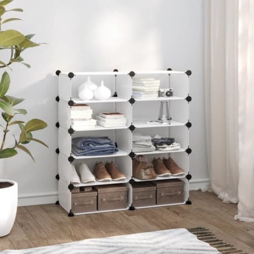 Skohylla transparent 84x32x88,5 cm PP