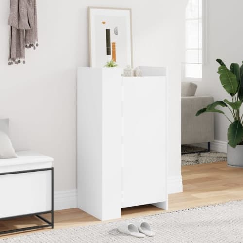 Skoskåp vit 52x37,5x100 cm konstruerat trä