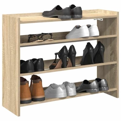 Skohylla sonoma-ek 80x25x62 cm konstruerat trä