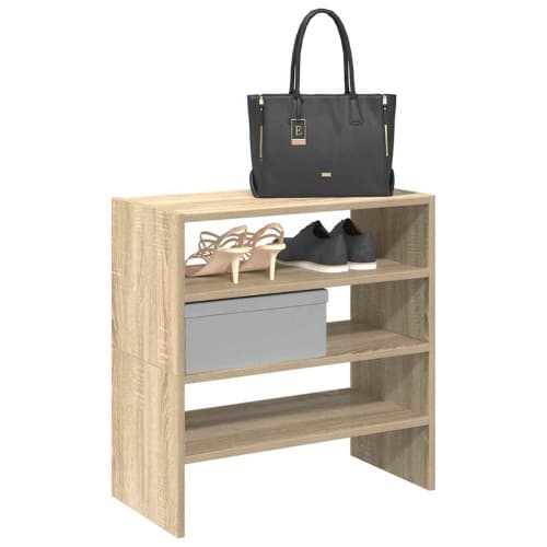 Skohyllor 2 st stapelbara sonoma-ek 60x30x30,5 cm